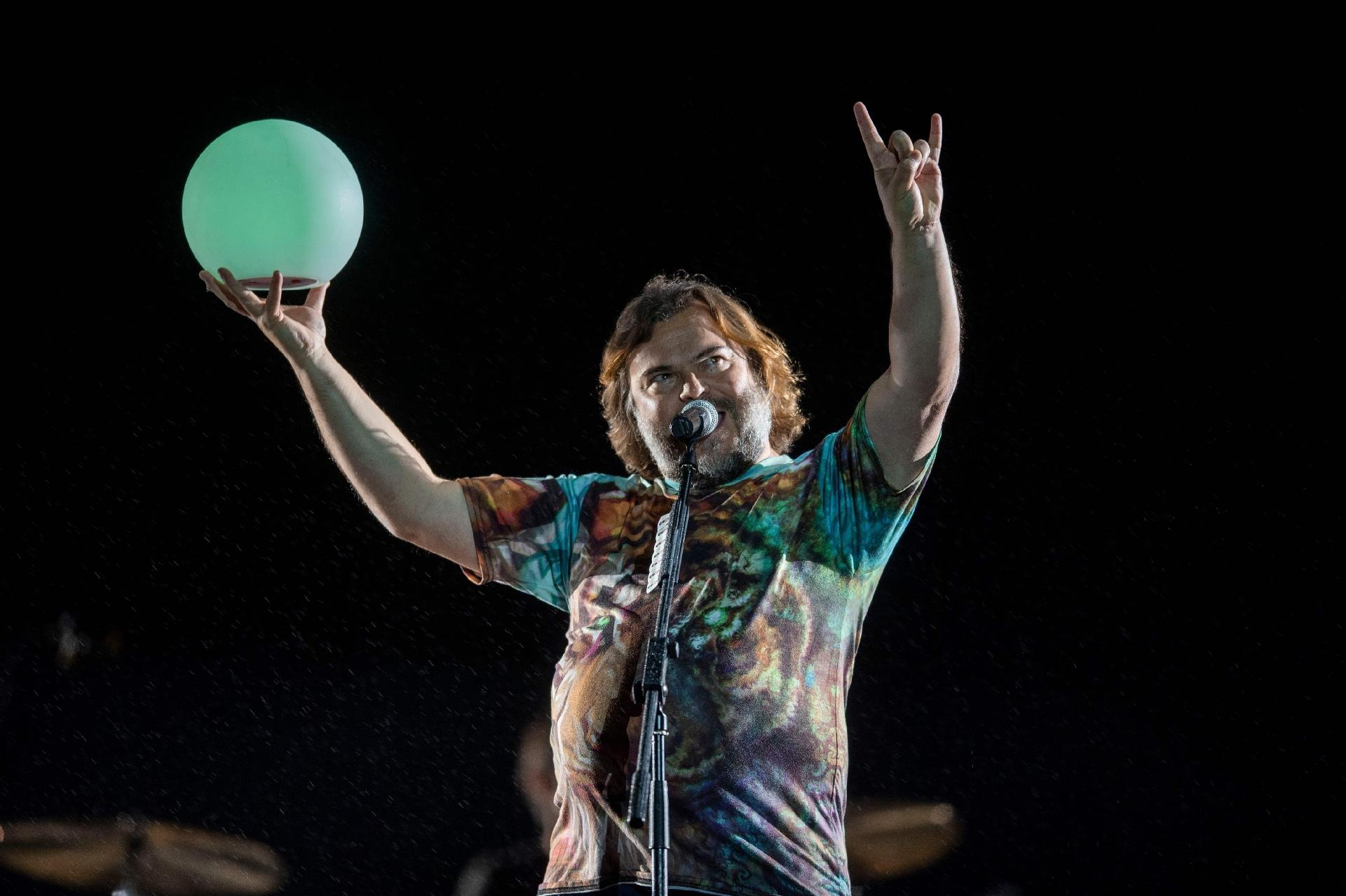 Tenacious D se apresenta no palco Mundo do Rock in Rio 2019 - Mauro Pimentel / AFP