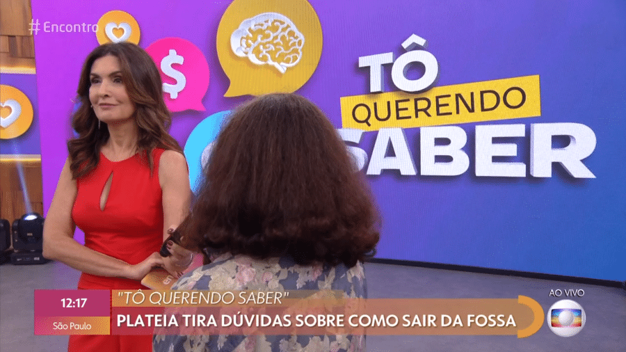 Fátima Bernardes recebe convidada para falar de "fossa" no Encontro - Reprodução/Globoplay