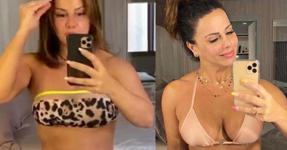Viviane Araújo mostra antes e depois de detox