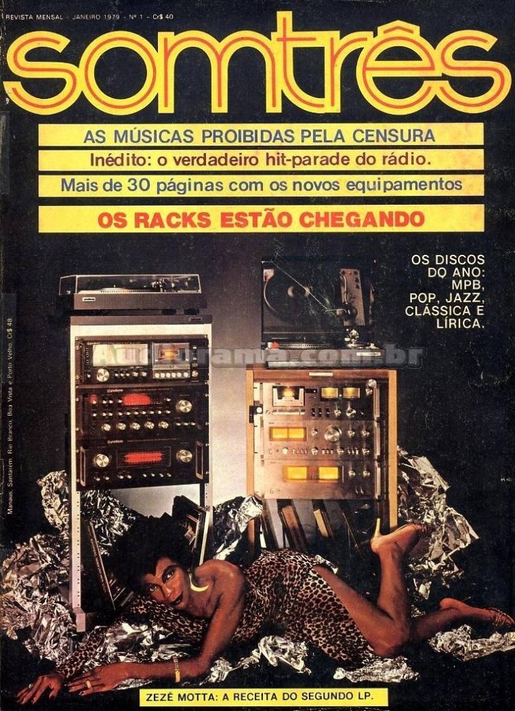 Primeira capa da revista Somtrês, lançada em janeiro de 1979