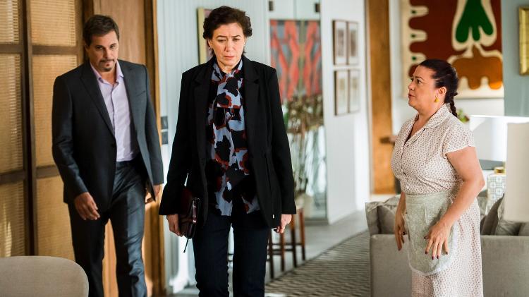 Dantas (Edson Celulari), Silvana (Lilia Cabral) e Dita (Karla Karenina) em "A Força do Querer" - João Miguel Júnior/TV Globo - João Miguel Júnior/TV Globo
