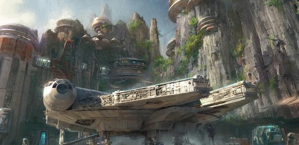 Projeção da atração Star Wars: Galaxy's Edge - Divulgação/Disney - Divulgação/Disney