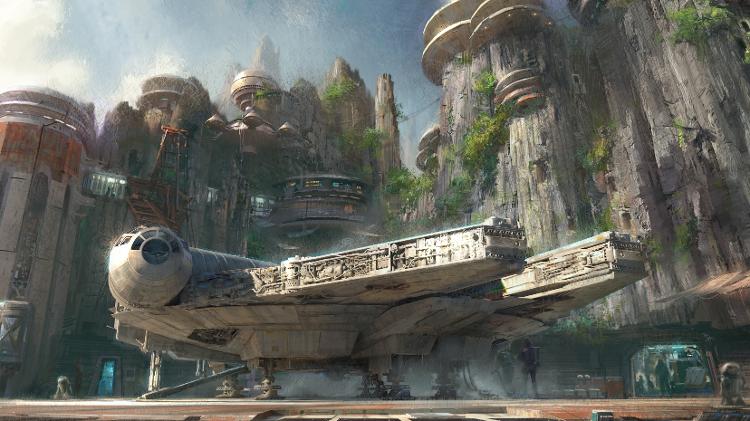 Projeção da atração Star Wars: Galaxy's Edge - Divulgação/Disney - Divulgação/Disney