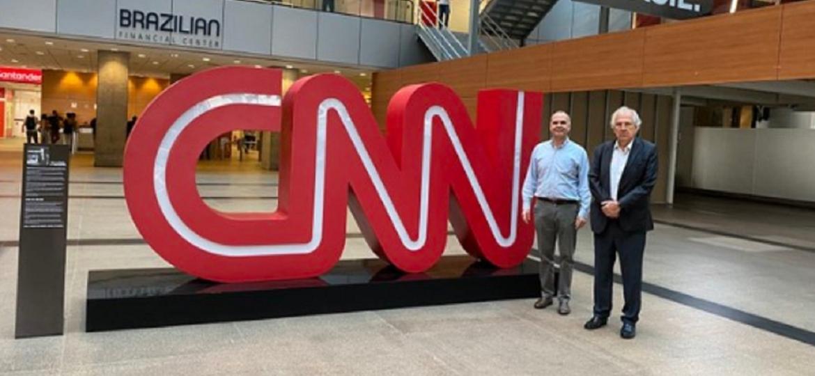 Dono da CNN Brasil visita instalações de canal em São Paulo - Reprodução/Twitter
