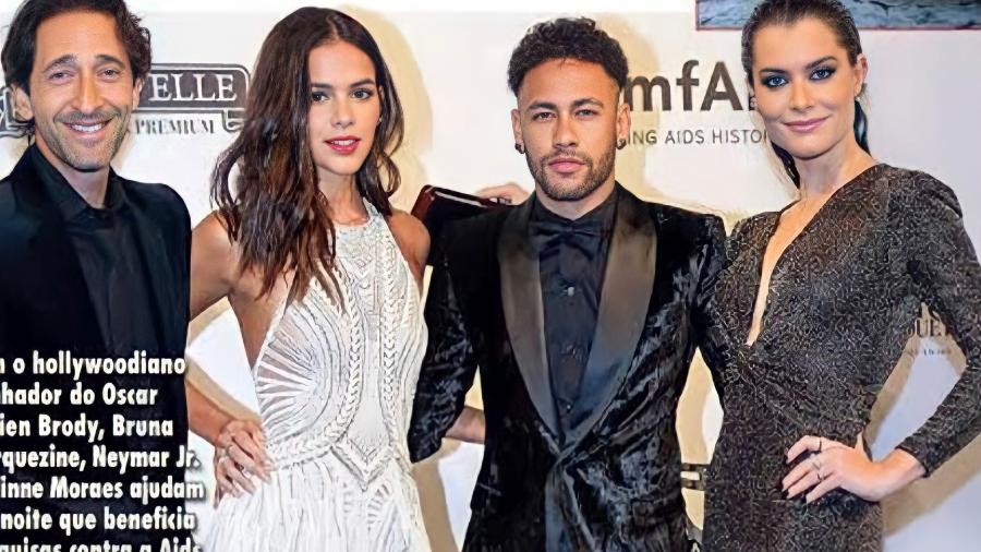 Alinne Moraes revela que foto com Neymar e Bruna Marquezine é falsa