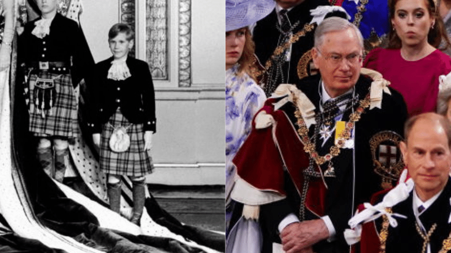 Príncipe Richard, duque de Gloucester, em 1953 e em 2023 - Getty Images