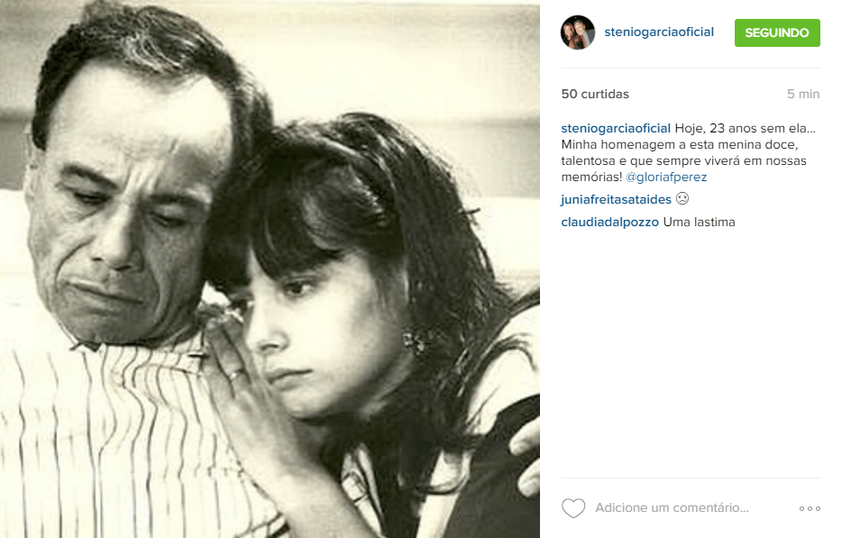 28.dez.2015 - Stênio Garcia usou seu Instagram para relembrar a atriz Daniella Perez nesta segunda-feira (28) - Reprodução/Instagram StenioGarciaOficial
