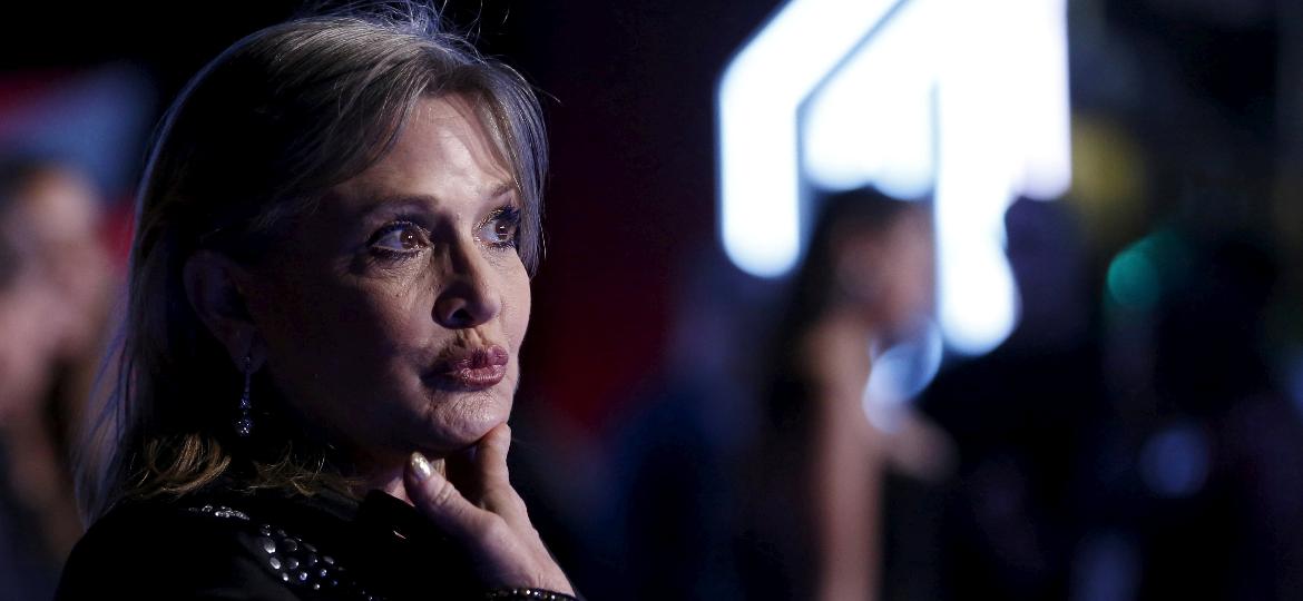 Carrie Fisher na premiere de "Star Wars: O Despertar da Força", em 2015 - Mario Anzuoni/Reuters