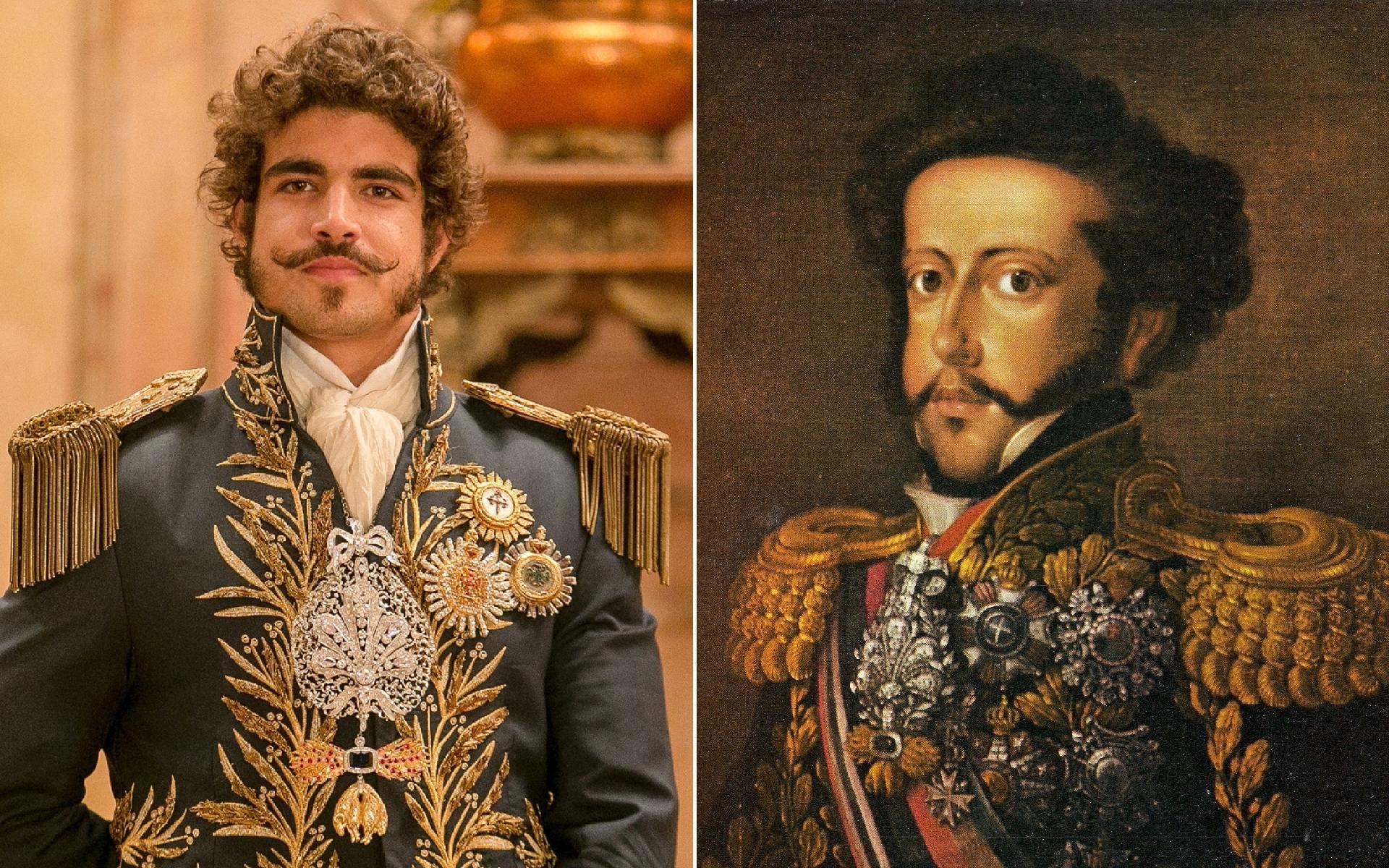 Dom Pedro (Caio Castro), em "Novo Mundo" - Montagem UOL/divulgação