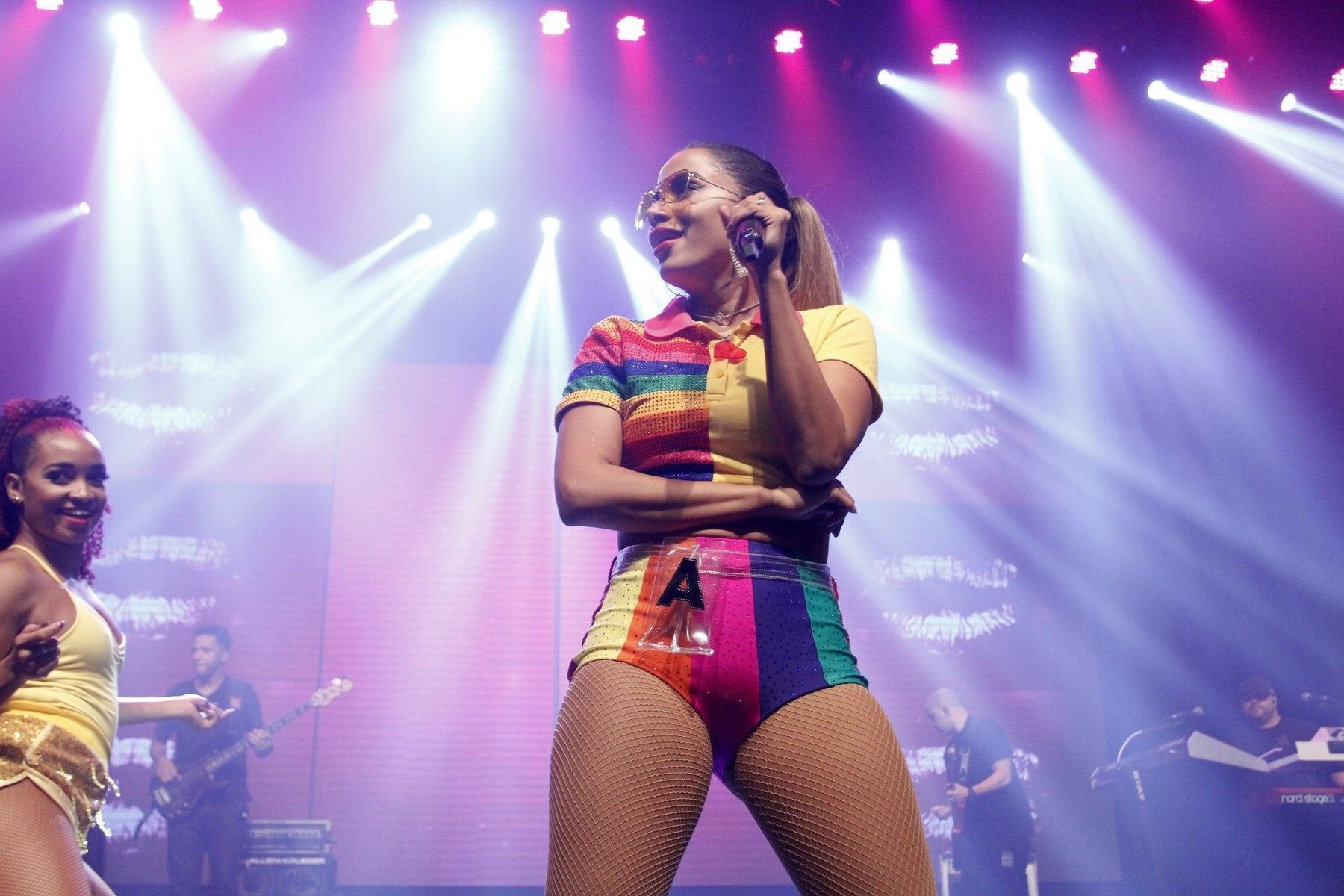 Anitta, Nego do Borel e Ludmilla se apresentaram na festa Funk-U no Vivo Rio, no Rio de Janeiro, com a presença de famosos, como Caetano Veloso e da BBB Ana Clara - Thyago Andrade/Brazil News
