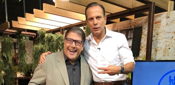 João Doria e Luciano Faccioli na Rede Brasil de Televisão - Divulgação - Divulgação
