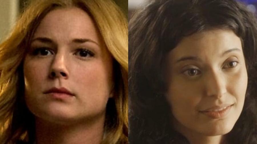 Amanda Clark (Emily VanCamp) foi Emily em "Revenge" e em "Segundo Sol" Jeniffer é a falsa Emily - Montagem/UOL