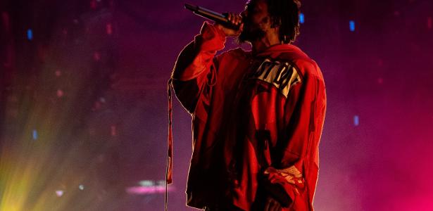 Kendrick Lamar se apresenta no Lollapalooza Brasil 2019, em São Paulo