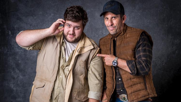 Os policiais Peçanha e Machado em "O Sétimo Guardião" - Globo/João Cotta - Globo/João Cotta