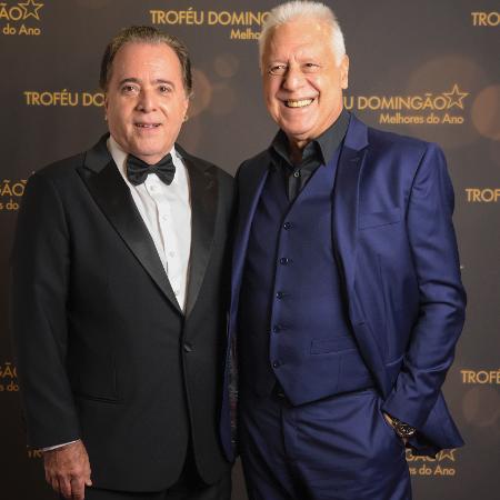 Os atores Tony Ramos e Antônio Fagundes no Troféu Domingão - Melhores do Ano 2019 - Divulgação/TV Globo