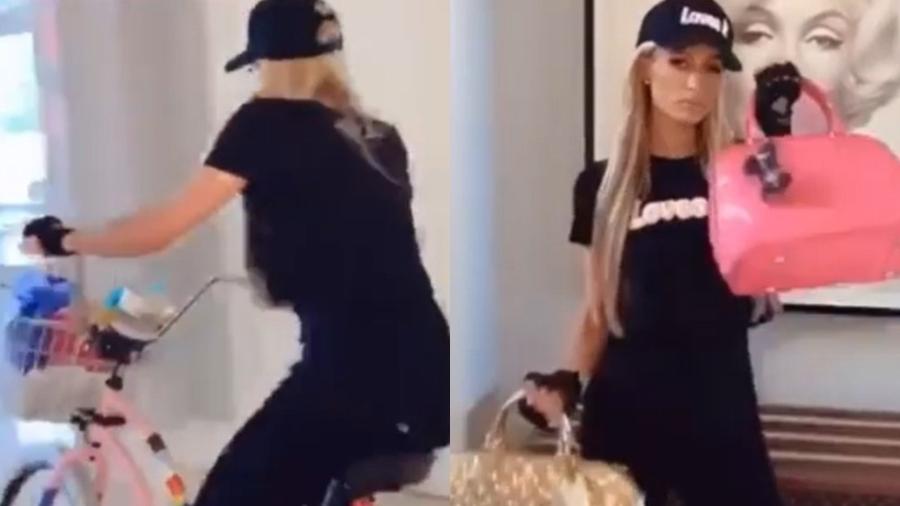 Paris Hilton mostra exercícios - Reprodução/Instagram