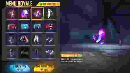 Menu Royale, no Free Fire - Reprodução/Garena - Reprodução/Garena