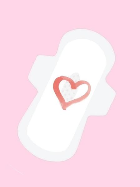 Símbolo do projeto Absorvendo Amor, que combate a pobreza menstrual no Rio de Janeiro - Reprodução Facebook 