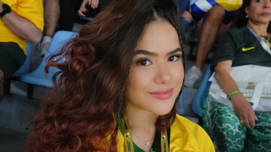 Maisa vendo a Copa do Mundo no Qatar - Reprodução/Instagram