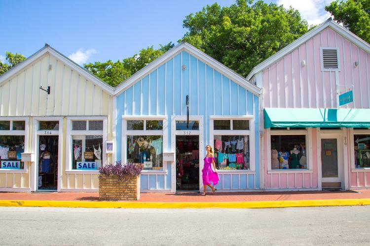 As casinhas coloridas de Key West