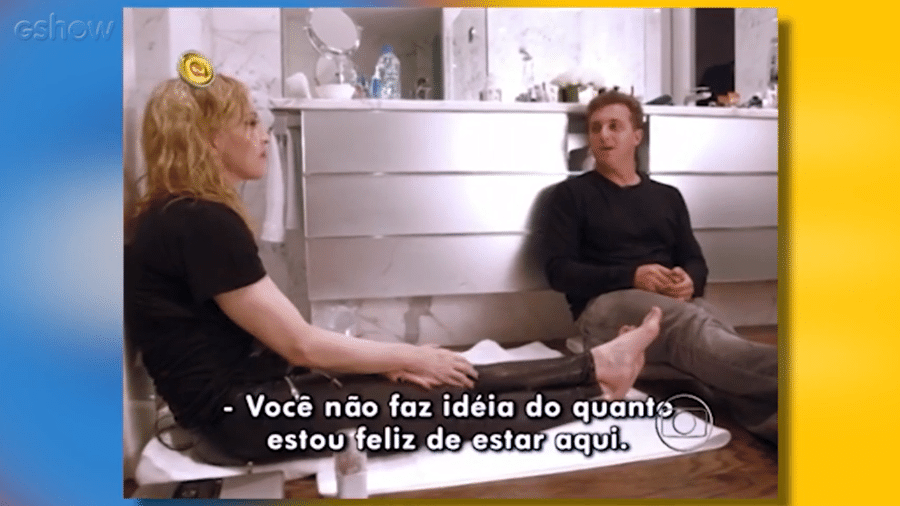 Madonna já conversou com Luciano Huck em chão de banheiro de hotel - Reprodução/Globoplay