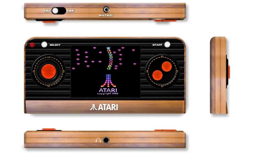 O portátil Atari Retro, que traz clássicos da empresa como "Pong" e "Missile Command" - Reprodução