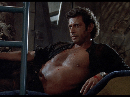 Jeff Goldblum em cena de "Parque dos Dinossauros" - Reprodução