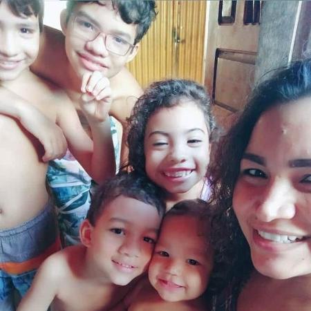 Samara Melão e os filhos - Arquivo pessoal