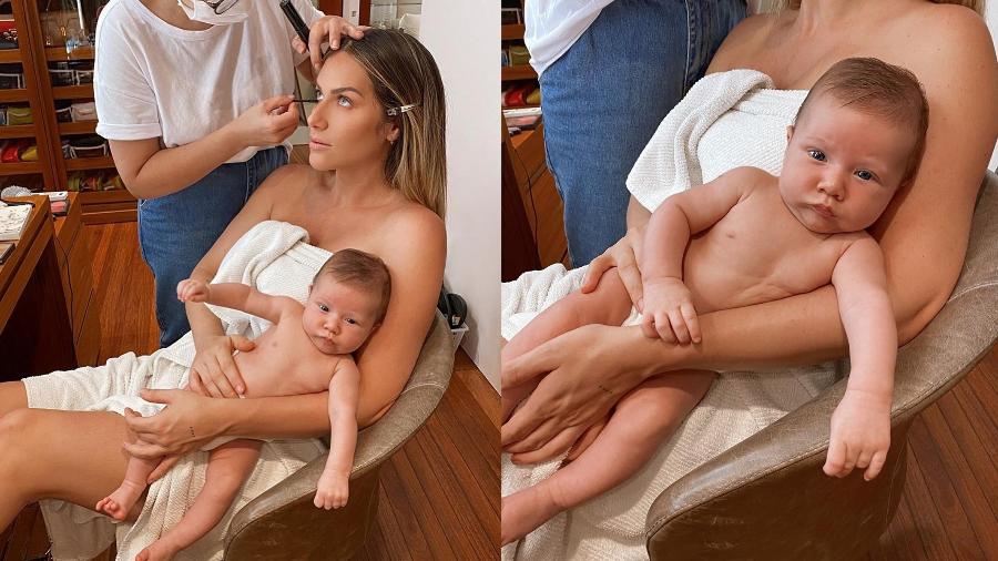 Giovanna Ewbank mostrou momento de preparação ao lado do filho mais novo - Reprodução/Instagram