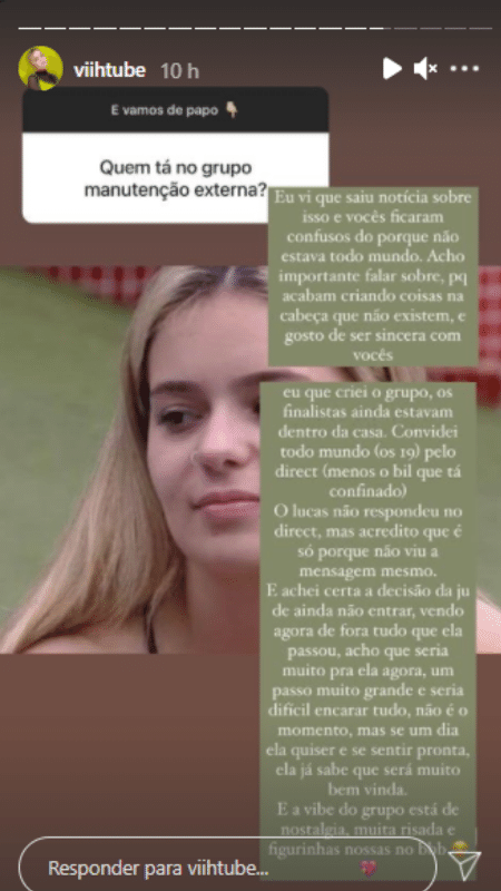 Story de Viih Tube - Reprodução/Instagram - Reprodução/Instagram