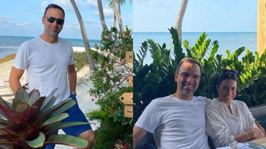 Tadeu Schmidt viaja de férias com a mulher e não revela destino - Reprodução/Instagram