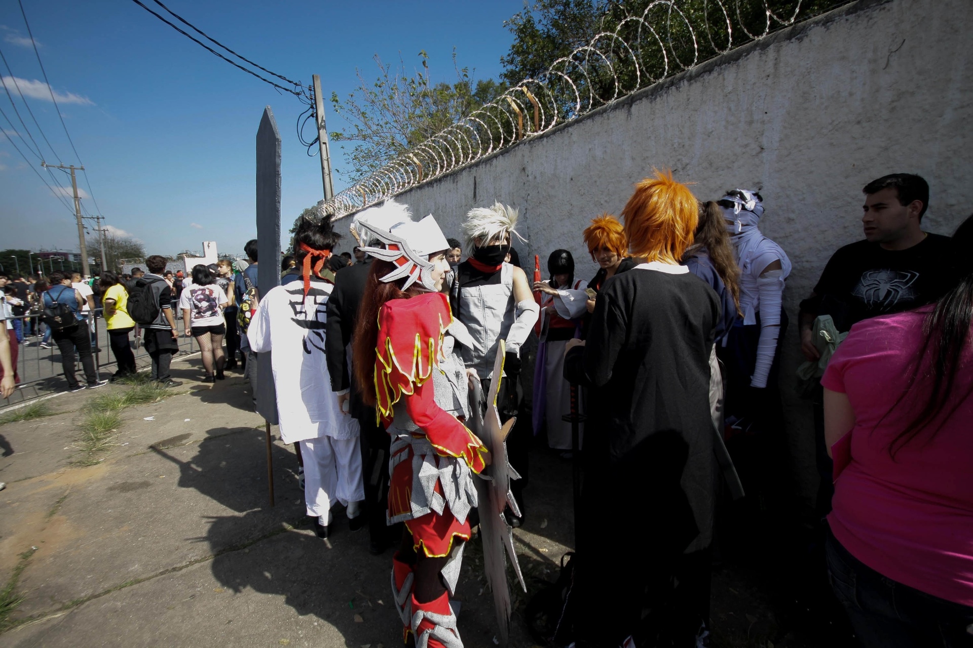10.jul.2015 - Fãs de animes aguardam no Campo de Marte a abertura dos portões da Anime Friends que acontece nos dias 10, 11, 12, 17, 18 e 19 de julho - Newton Menezes/Futura Press/Folhapress