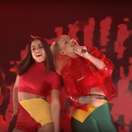 Anitta participa com Iggy Azalea do programa "The Tonight Show starring Jimmy Fallon" - Reprodução/Youtube/The Tonight Show starring Jimmy Fallon - Reprodução/Youtube/The Tonight Show starring Jimmy Fallon