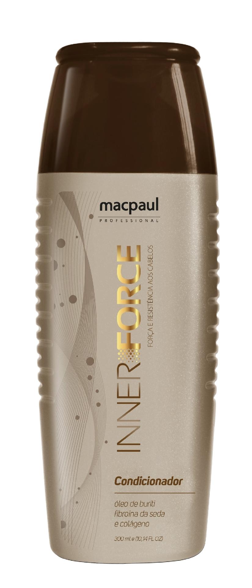 Linha Inner Force Macpaul Professional: xampu e condicionador com fibroína da seda, para dar estrutura e resistência aos fios. Shampoo ? R$ 48,00 / Condicionador: R$ 50,00 - www.macpaul.com.br - Divulgação