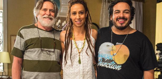 José de Abreu, Thalita Carauta e Luis Lobianco nos bastidores de “Segundo Sol” - Mauricio Fidalgo/TV Globo - Mauricio Fidalgo/TV Globo