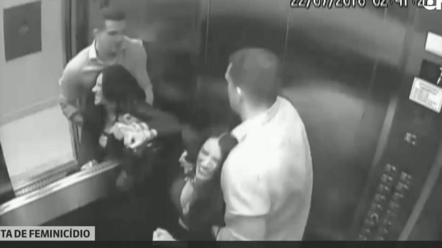 Imagens de câmeras de segurança do prédio mostram agressões do marido suspeito pela morte da advogada Tatiane Spitzner, que caiu do quarto andar de um prédio em Guarapuava - (Foto: Reproducao/G1)