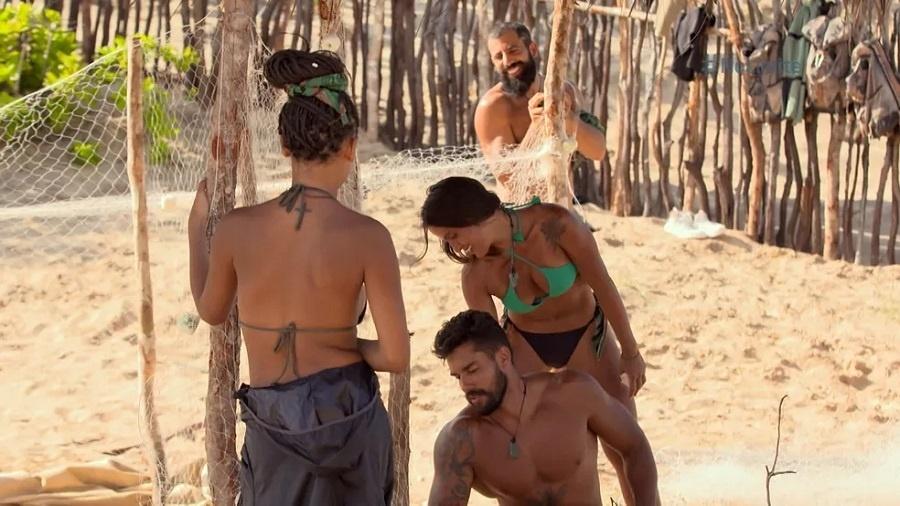 No Limite: Bil e Carol Peixinho da tribo calango - Reprodução/TV Globo