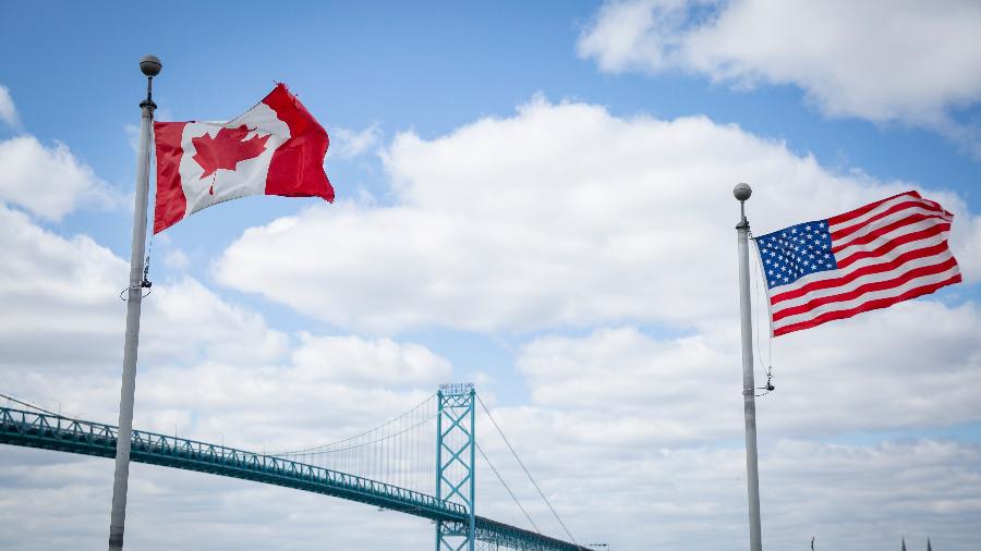 Fronteira entre os EUA e Canadá - Getty Images