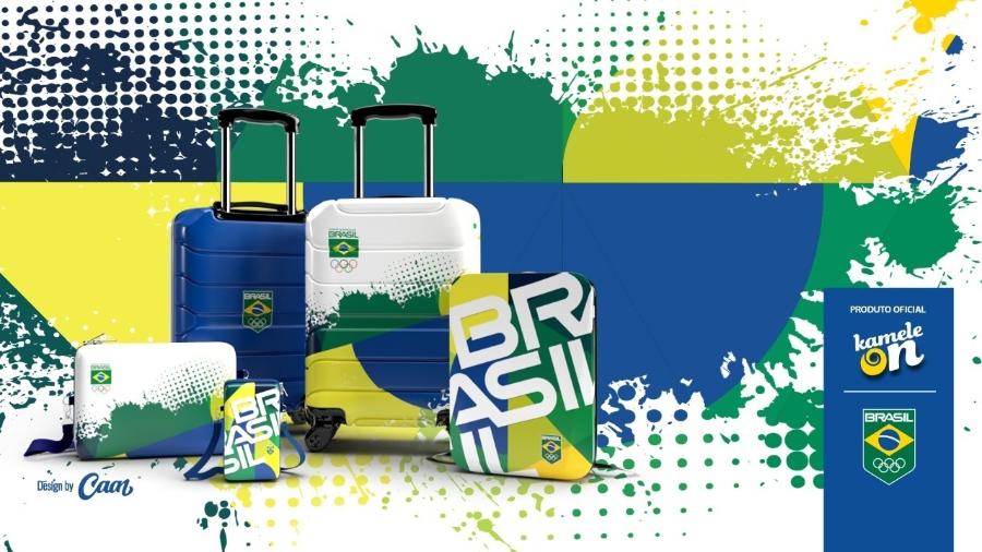 As malas dos atletas olímpicos brasileiros em Tóquio foram produzidas com material reciclável. - Divulgação