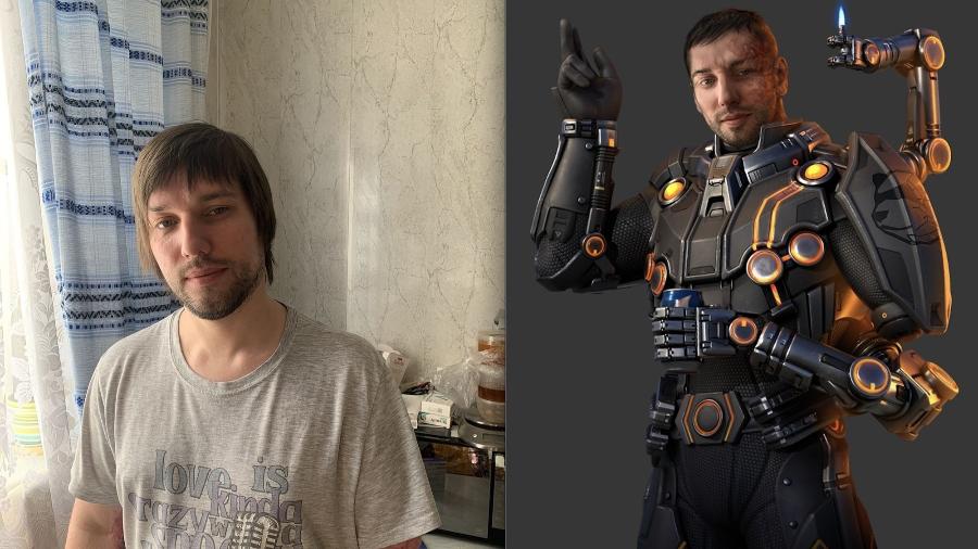 Andrey Kvasov virou um personagem do game War Robots - Reprodução/Andrey Kvasov/Pixonic
