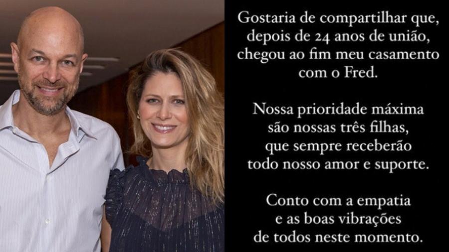 Didi Wagner e Fred anunciam fim de casamento - Reprodução/Instagram