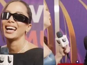 Anitta surpreende ao falar italiano em entrevista no Latin AMAs