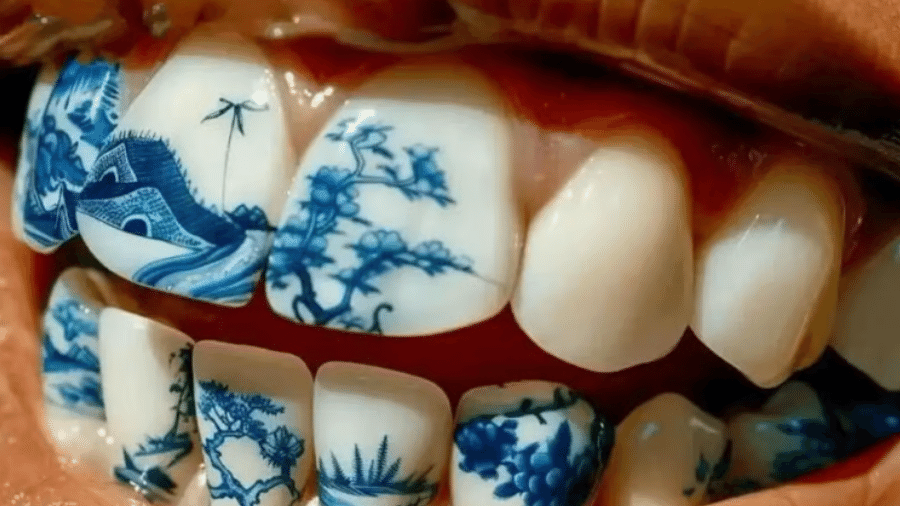 Tatuagem dental se torna moda na China