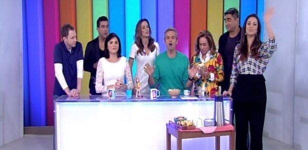 Apresentadores do "É de Casa" com Mônica Iozzi e Otaviano Costa no "Vídeo Show"