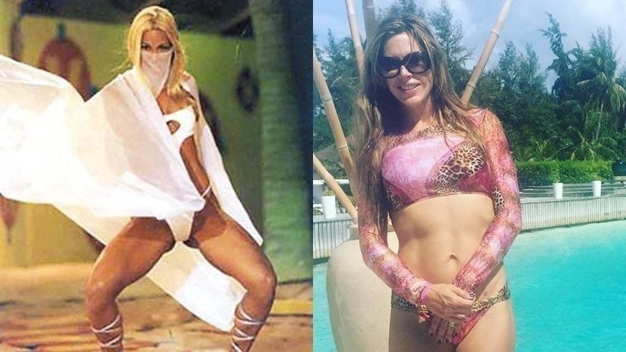 Joana Prado foi mais uma assistente de palco lançada por Luciano Huck no programa "H", que a tornou um símbolo sexual dos anos 90. A loira é a capa mais vendida da "Playboy" no Brasil. Ela participou do reality "Casa dos Artistas" (2002). Foi lá que ela conheceu seu atual marido, o lutador Vitor Belfort. Aos 41 anos, ela é mãe de Davi, Kyara e Victoria e mora em Las Vegas com a família - Reprodução