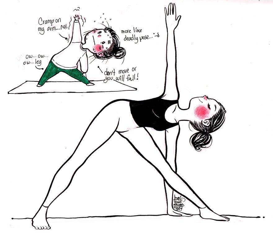 Ioga: expectativa vs. realidade - @scarletadrianne