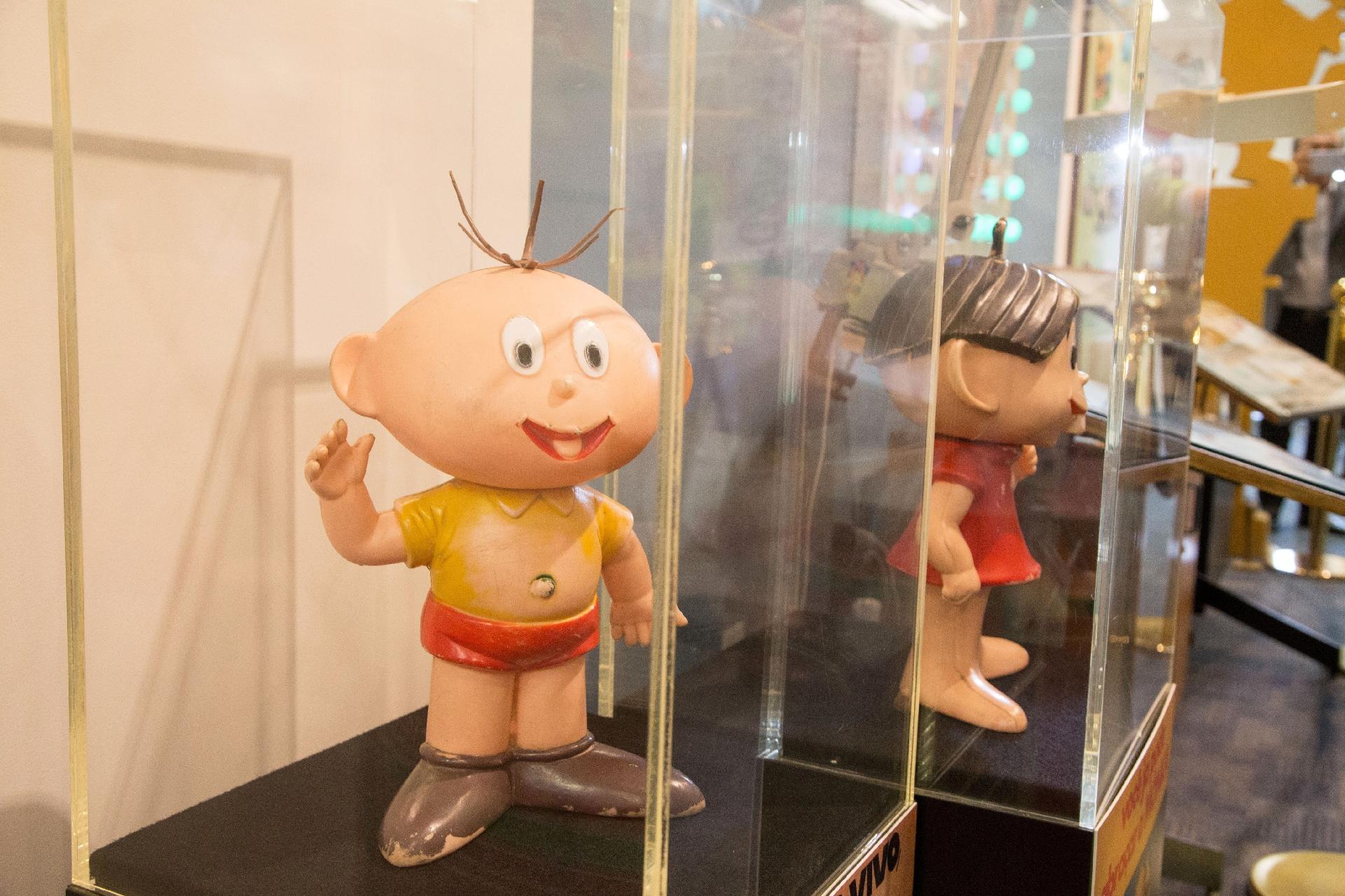 Modelos originais dos primeiros bonecos dos personagens Cebolinha e da Mônica estão expostos na Mauricio de Sousa Produções - Amanda Perobelli/UOL