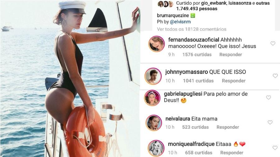 Bruna Marquezine sensualiza em Noronha e ganha muitos comentários e curtidas de famosos, menos de Neymar - Reprodução/Instagram