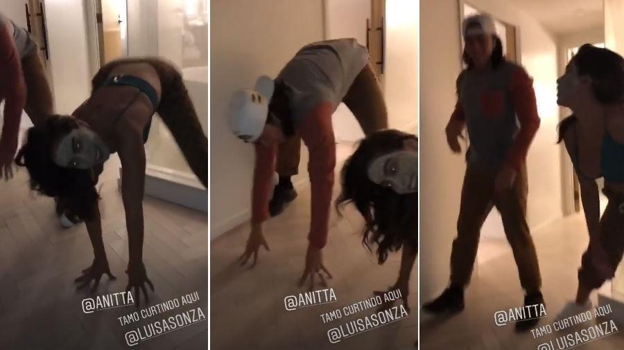 Whindersson Nunes e Anitta fazem coreografia - Reprodução/Instagram
