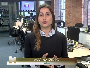 A repórter Marina Izidro, correspondente da Globo em Londres - Reprodução/TV Globo - Reprodução/TV Globo